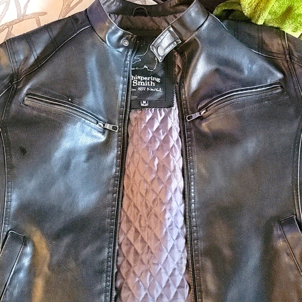 Whispering Smith leather jacket size medium